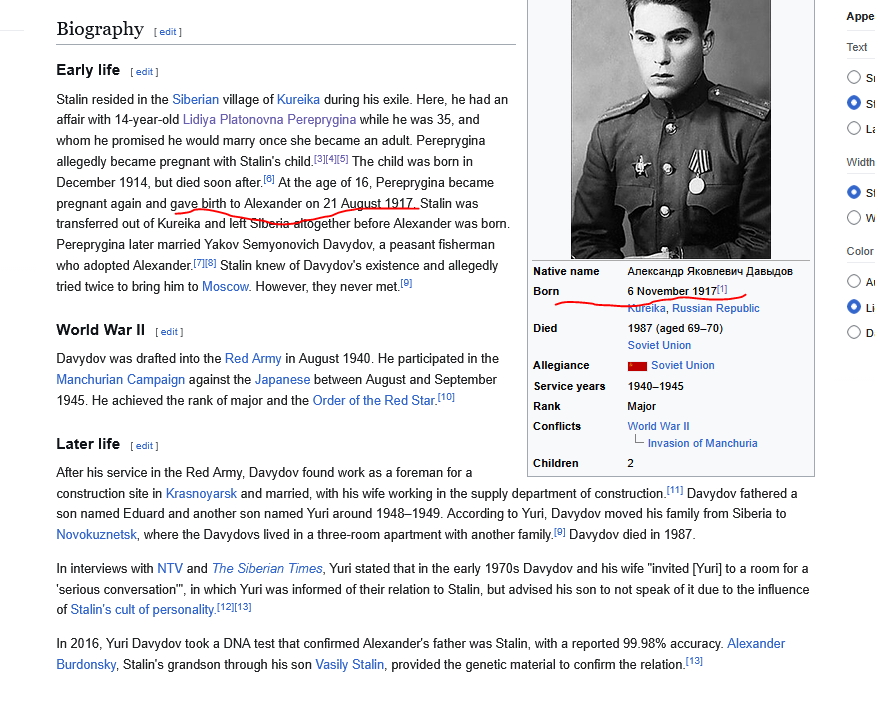 Scr0bert_'s tweet photo. @volkvulture3452 @UmVisitanteEZQ @HistoriaNoPaint im not sure about this guy because even his wikipedia page (that has the same link that you sent  as source) is contradicting that his bithdate is november 1917 https://t.co/dESVWMLZv2