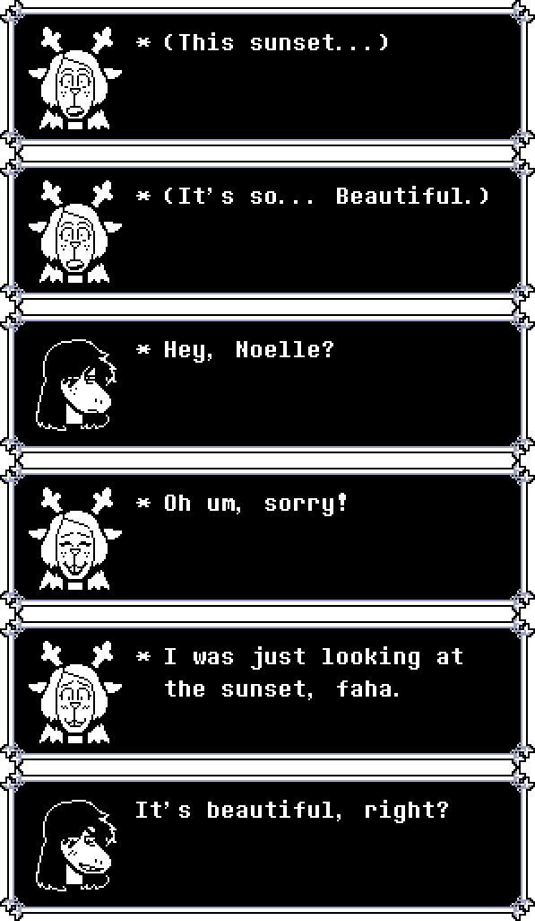 HolidayLesbian's tweet photo. Okay, here's the normal route version! #deltarune #suselle (1/12) https://t.co/yMo44PYIqO