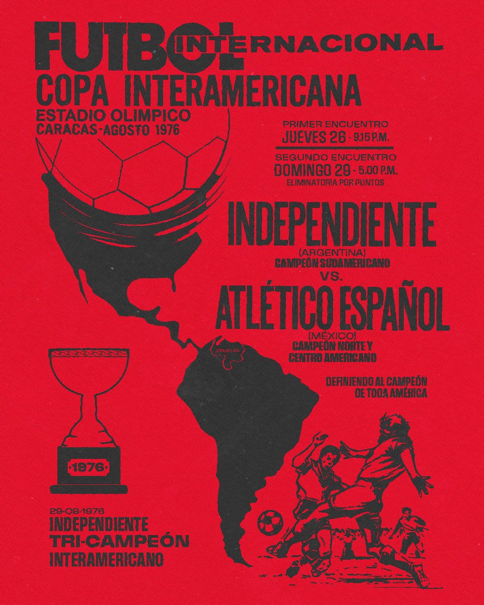 Independiente's tweet photo. A 50 años de la tercera Copa Interamericana 🏆

El primer título del Pato Pastoriza como DT. La última conquista del Capitán de América, Ricardo Elbio Pavoni.

#TodoRojo 🔴 https://t.co/25W9Y90dJd