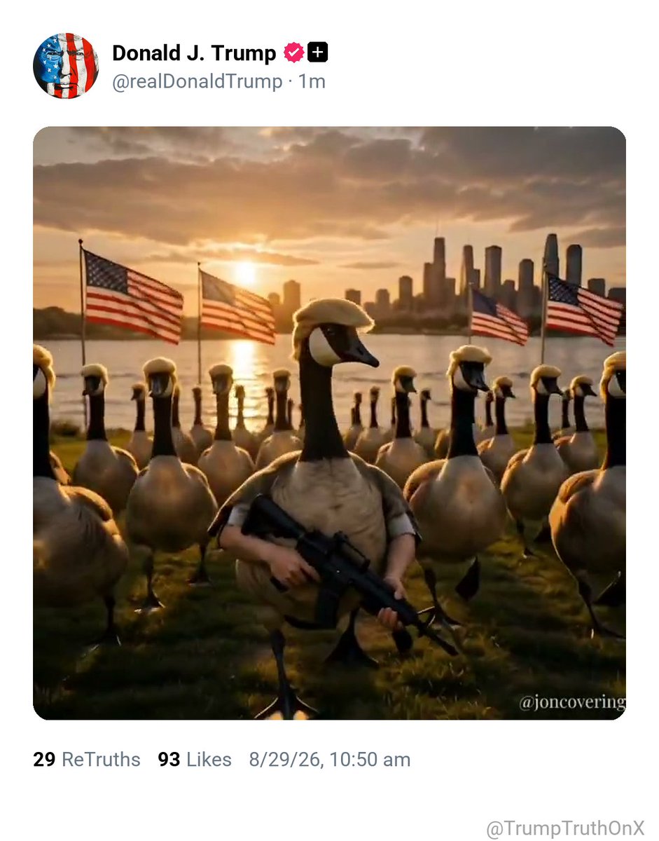 TrumpTruthOnX's tweet photo. New media post from Donald J. Trump

( TS: Aug 29 2026, 10:50 AM ET )​​​​​​​​‍‌​​​‍​‌​‌‍​‌‍‍‍​‍‍​‌‍​​‌‍‍​‍​​‌‌​​‍ https://t.co/gLkjkNdLAI