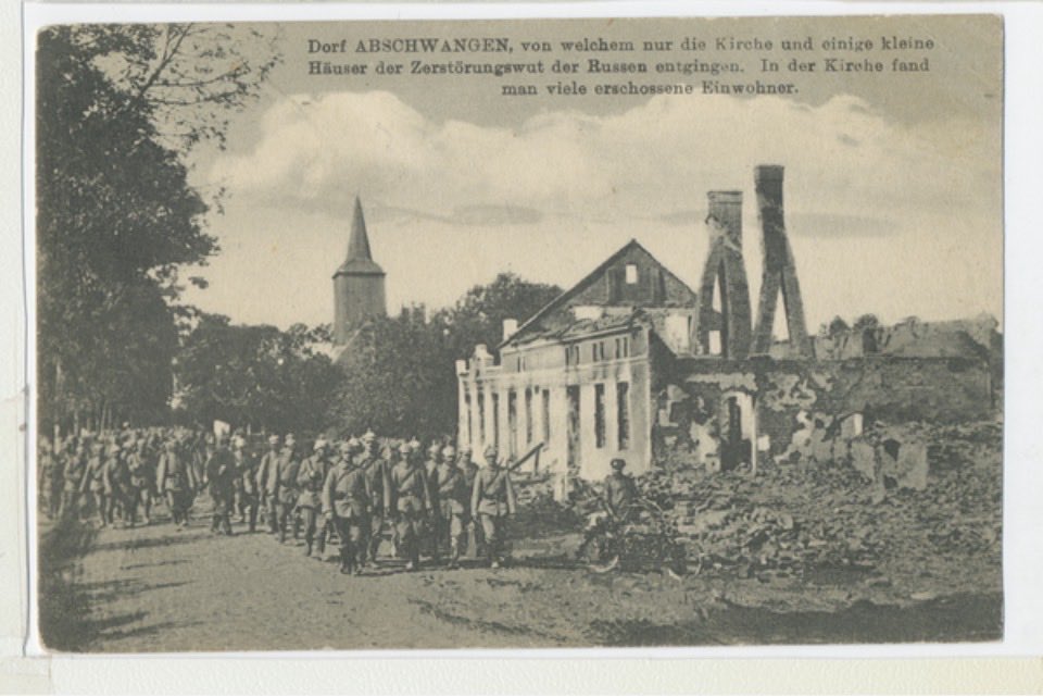 MarcvonMuellers's tweet photo. Gedenket der 65 Opfer von Abschwangen. 65 Zivilisten wurden am 29. August 1914 von russischen Soldaten im ostpreußischen Abschwangen ermordet. Es war das schwerste Kriegsverbrechen an der deutschen Zivilbevölkerung im Ersten Weltkrieg.
#1914 #abschwangen #massaker https://t.co/NmEjmUOB6u