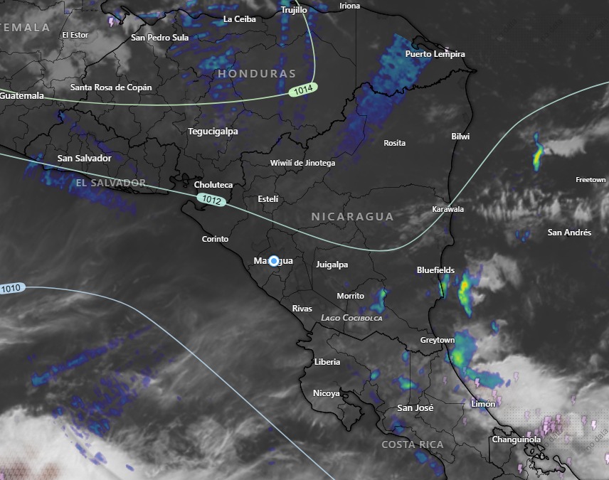 Canal4Ni's tweet photo. 🌡️☀️ Este sábado 29 de agosto, INETER pronostica un ambiente muy caluroso, acompañado de lluvias en zonas norte y sur del país 🌧️🇳🇮 y vientos con rachas de hasta 60 km/h 🌬️💨 debido a la influencia de una nueva vaguada sobre el mar Caribe 🌊. #clima #noticias #nicaragua #canal4

Más información 🌐👉🏼 https://t.co/JFAN6WMfam