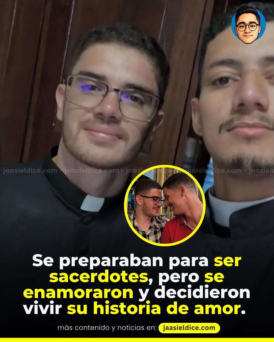Jaasiel_Dice's tweet photo. ⛪️🏳️‍🌈 Melqui Ferraz y Denisson Santos se conocieron mientras se preparaban para convertirse en sacerdotes en un seminario católico de Brasil. Lo que comenzó como una amistad terminó convirtiéndose en sentimientos románticos.

❤️ Ante la posibilidad de continuar con su formación manteniendo la relación en secreto, ambos decidieron abandonar el seminario y apostar por una vida juntos.

🏳️‍🌈 Hoy comparten abiertamente su relación en redes sociales, mostrando su nueva vida como pareja después de dejar atrás el camino que habían elegido para convertirse en sacerdotes.

✨ De compañeros de seminario a pareja: una historia de amor que tomó un rumbo completamente inesperado.