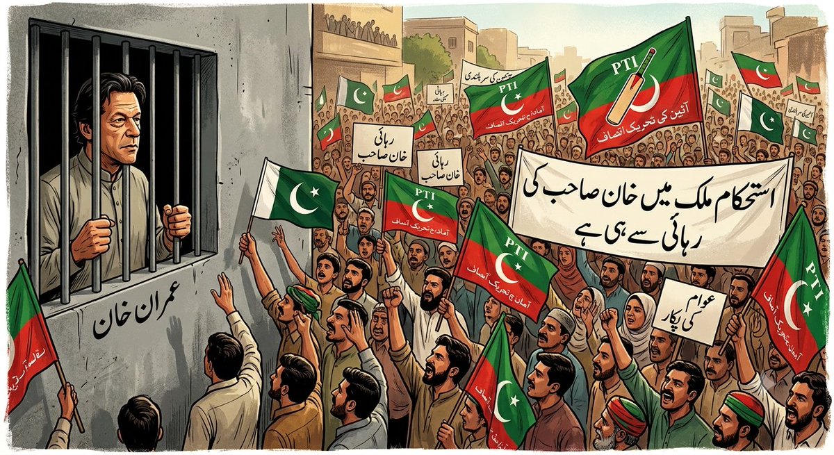 TeamPakPower's tweet photo. پیغام واضع ہے: #رہائی_سے_استحکام
جب ملک کی بنیادیں ہل رہی ہوں، تب ایک بیباک اور نڈر رہنما ہی قوم کوسنبھال سکتا ہے۔ پاکستان کی موجودہ صورتحال میں صرف عمران خان ہی وہ امیدہیں جو ملک کواستحکام اوردرست سمت دے سکتے ہیں

آئیے اس پیغام کوآگے شیئر کریں تاکہ قوم کی آواز بلندہوسکے https://t.co/31WHHHitBi