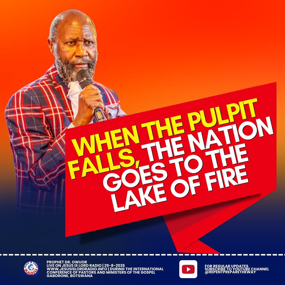 RaphaelNdaih's tweet photo. And today we've got another opportunity to seek the face of the LORD. The LORD wants this generation to seek the LORD to avoid missing the opportunity to enter heaven and escape the lake of fire in hell. 

#GaboroneRevival live on YouTube in Repent and Prepare the way channel. https://t.co/zPauJRsBn9