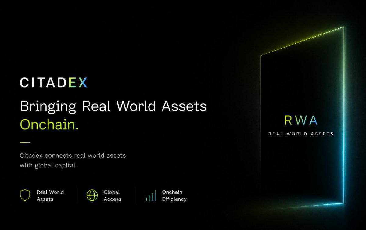citadexfi's tweet photo. For years, crypto and traditional markets have existed in separate worlds.

RWA is starting to change that.

As more assets move onchain, portfolios can start looking very different. https://t.co/R9UOAS84VU