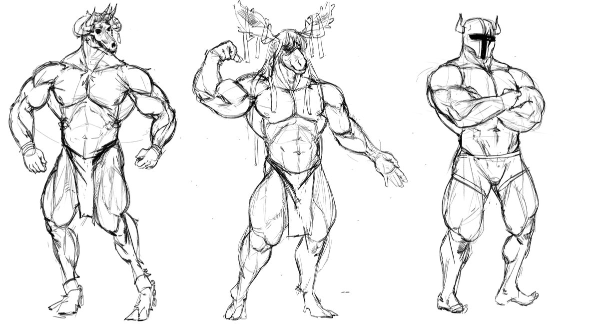 Arttyor_'s tweet photo. Sketches n°1548950261547
Character belongs to (From left to right):
@Baradragonborn 
@xenadrawsart
@CADAVER_RED https://t.co/tzi6MsC9IS