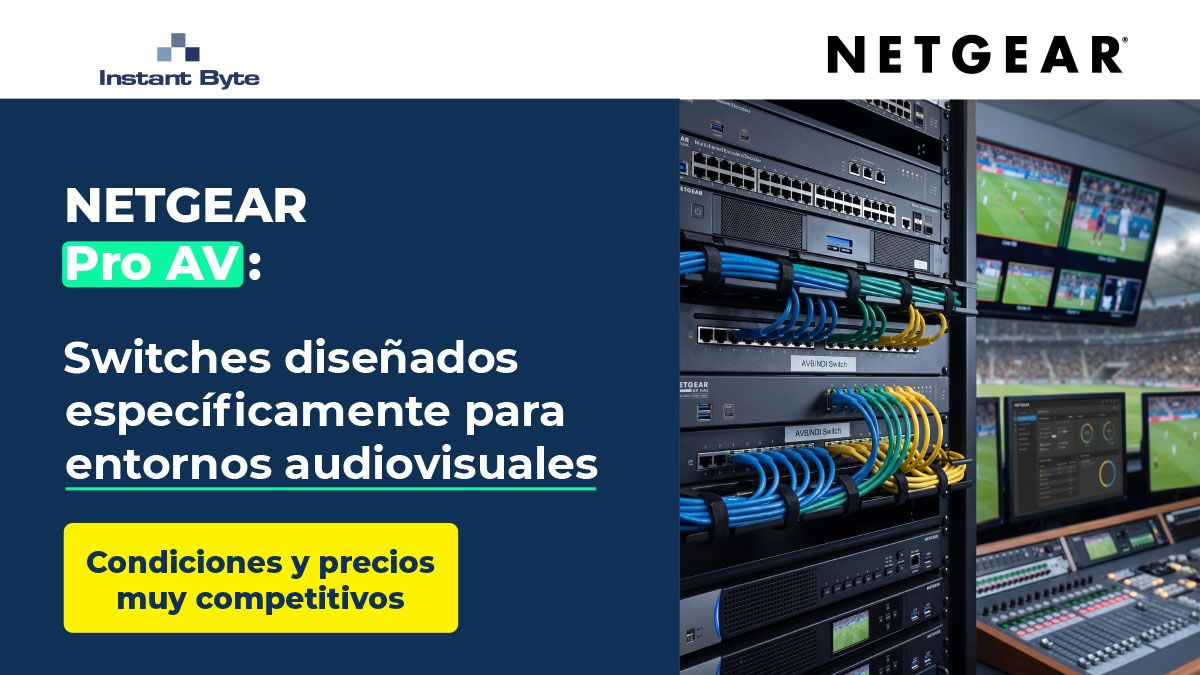 InstantByte's tweet photo. NETGEAR Pro AV facilita el despliegue de redes audiovisuales sobre IP: perfiles optimizados y compatibilidad con Dante, AES67, NDI, SMPTE ST 2110, Q-SYS, Crestron NVX y AMX SVSI. Menos configuración, más fiabilidad. https://t.co/gMQocjoFee

#NETGEAR #ProAV #AVoIP https://t.co/H48WLUC1lW