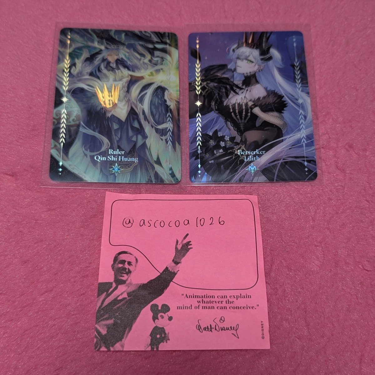ascocoa1026's tweet photo. 【交換】FGO 星見の回廊 オーロラカード

譲■始皇帝、リリス
求■オベロン

郵送希望。
どうぞよろしくお願いいたします。 https://t.co/dPKlxzc36F