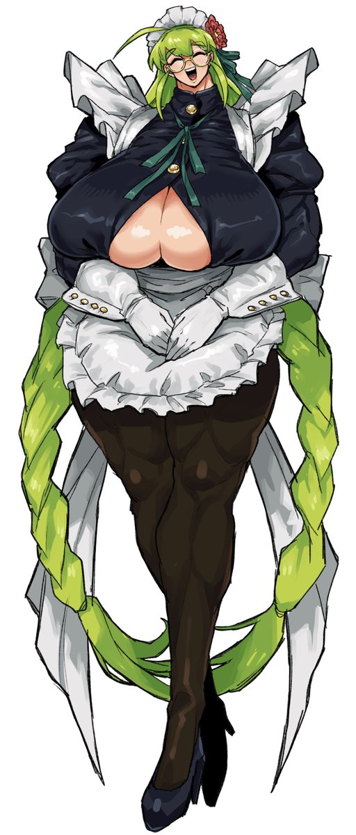 warawaranka's tweet photo. 筋肉でかコンバットメイド⚔💪💚 https://t.co/eSeo4cVrCY