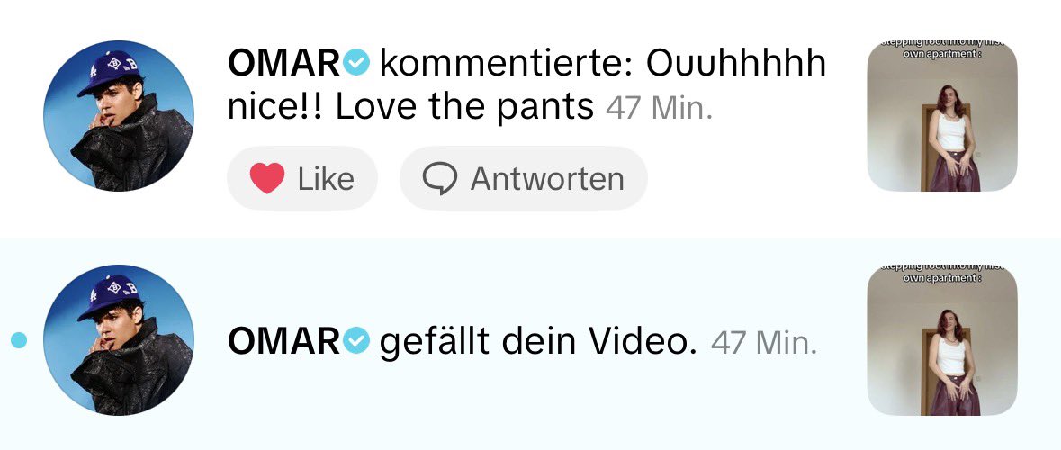 omarscurls05's tweet photo. The way I was talking with my mom about the pants only a few minutes before 😭♥️ https://t.co/1FYVguhjr0