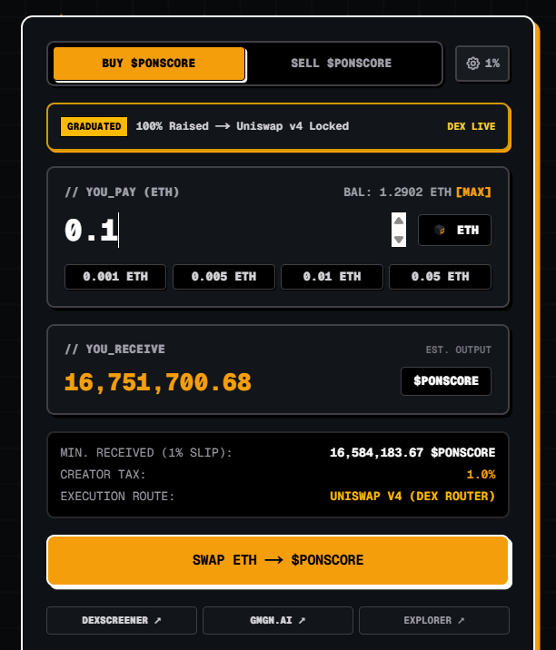 Ponscore's tweet photo. I forgot to add the swap feature to the migrated tokens https://t.co/Ia1D3DsNJH