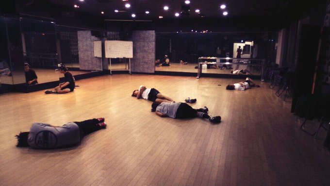 kookyun's tweet photo. 13 years ago today,  Yoongi posted the picture of rookie BTS sleeping in their practice room because they were tired after practice

Now 13 years later those same boys are one of the biggest artist in the world and doing a sold out stadium world tour https://t.co/0ORiMbEOuJ