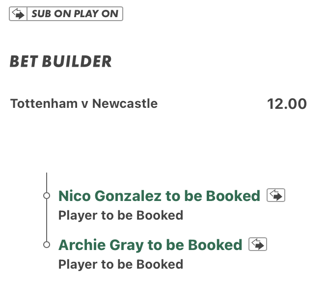 FoulPlayyz's tweet photo. Spurs v Newcastle 🟨 https://t.co/Ir3bKYcmiw