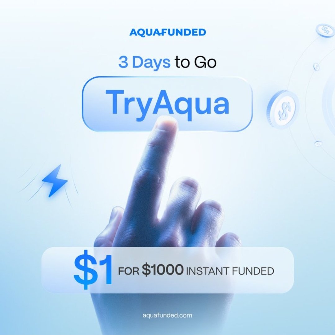 propfirmknow's tweet photo. 🚨 THE $1,000 INSTANT ACCOUNT IS BACK FOR JUST $1! 🔥

Aqua Funded is bringing it back — and just 3 days to Go to try Aqua 

$1 → $1,000 Instant Funded 👀💙

Would you take the deal?

#PropFirmKnowledge ✍🏻 https://t.co/IUA0ekSPpC