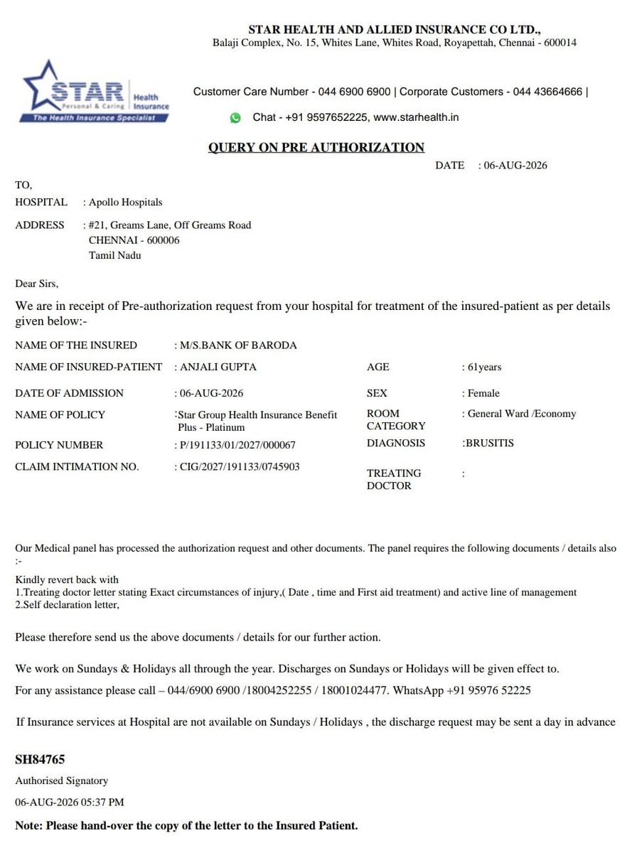 VivekJa55's tweet photo. @StarHealthIns @star_orm What more ways can u find to haress elderly people?
After 10 yrs of insurance still claim rejected. Provided u all the original documents for reimbursements. Query raised mailed u again. Here is a proof of all documents deposited in regional office. https://t.co/7XAjszRy4h