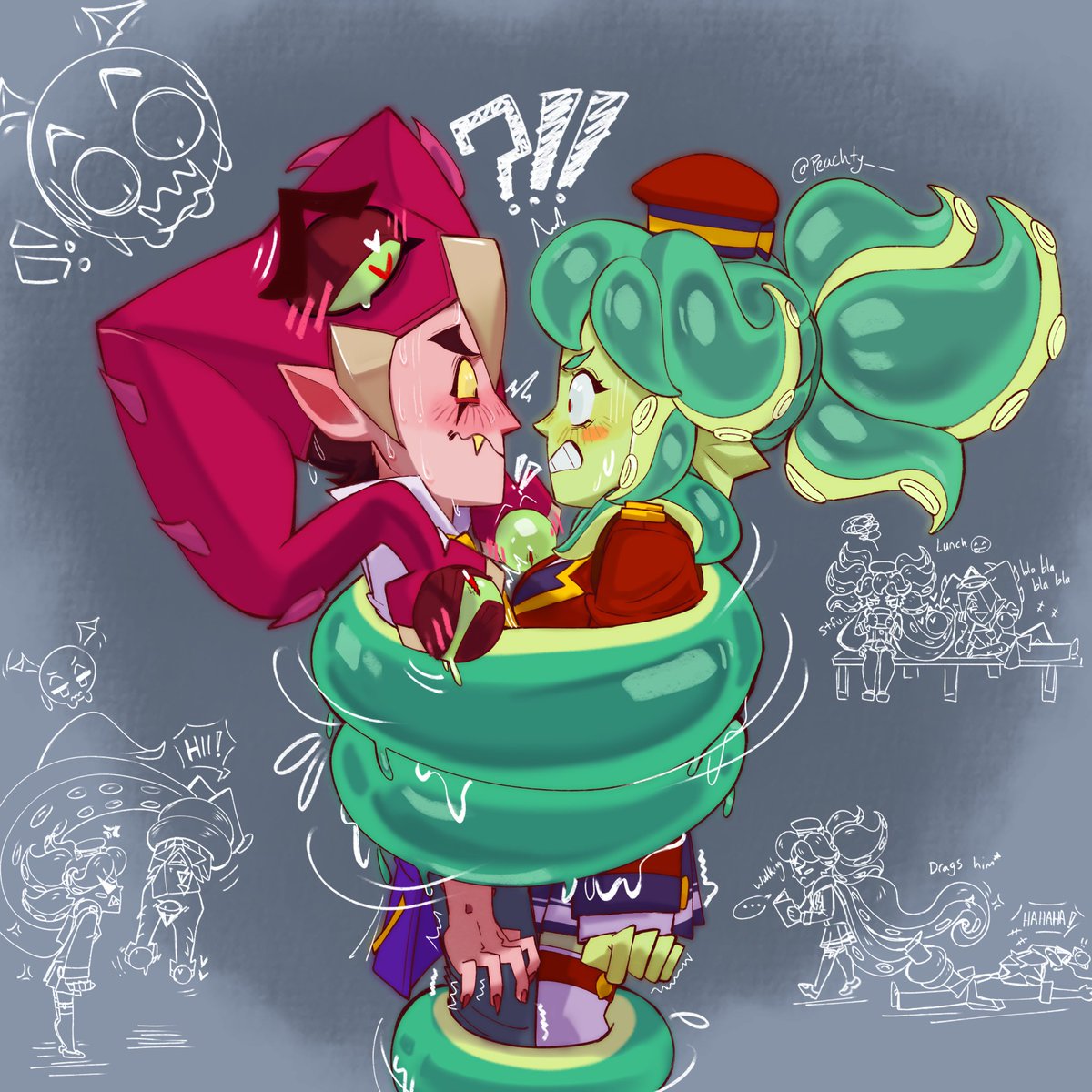 Peachty__'s tweet photo. W BRAWL TALK!!!

I LOVE THESE SKINS SO MUCH PLS MAKE THEM INTERACT

#BrawlStars 
#MandyxChester https://t.co/4ooysJtnUz