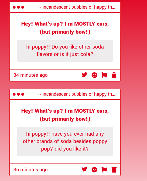 S0daPoppy's tweet photo. Since these are BAAASICALLY the same question, i'll answer both at once! I DO like other flavors of soda, it's just that Cola is the flavor I personally mascot for!! ^^ I enjoy lemon lime sodas as well!!!! Sprite is a personal fav of mine even if cola tops it >:) https://t.co/RQ1Pd6Maxt