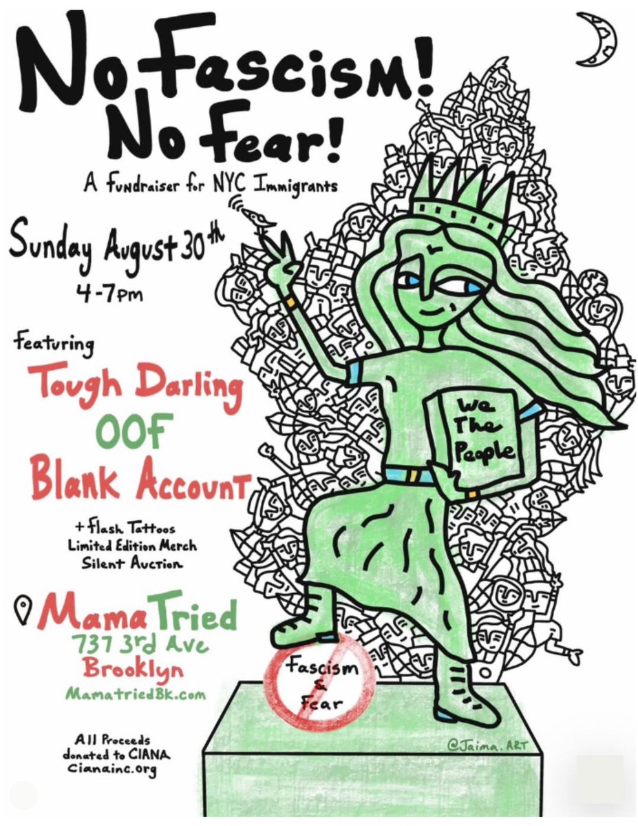 CIANAINC's tweet photo. Come to Mama Tried in Sunset Park, Brooklyn TOMORROW 4pm-7pm for music, art, tarot readings, and more from NYC-based arts. Half the proceeds will go to CIANA to support our immigrant communities amid the challenges they currently face. See you there! https://t.co/wqocGg87uk