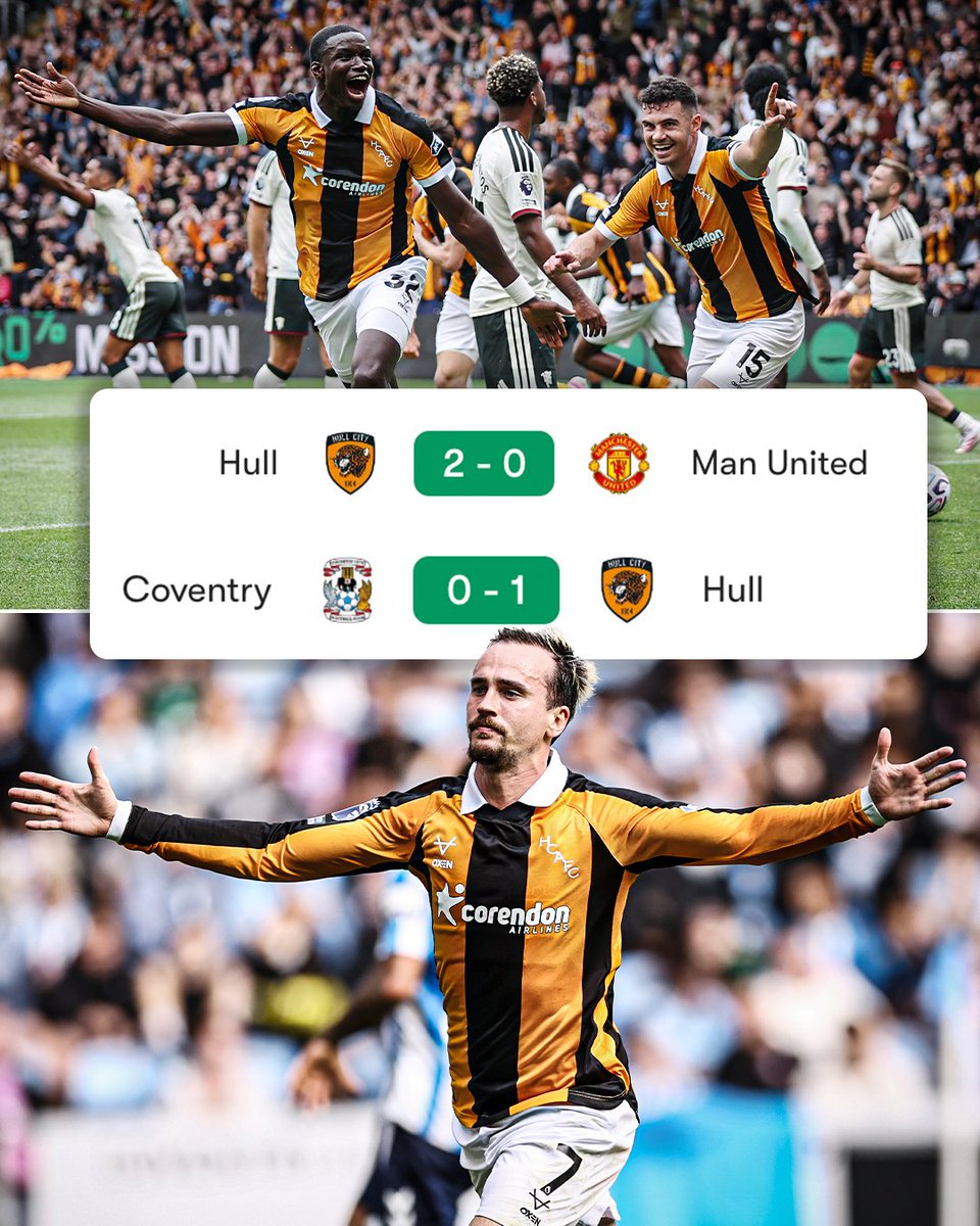 ESPNFC's tweet photo. "Mauled by the Tigers! You're gettin' mauled by the Tiiiigers!" 🎶

From 6th in the Championship last season to a perfect start in the Premier League for Hull City 🔥 https://t.co/0X77hxh0PU