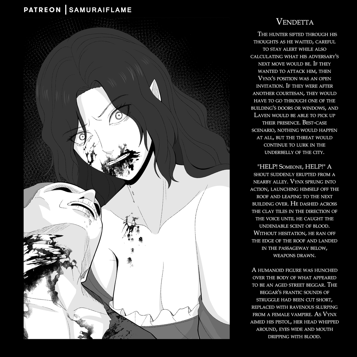 Samuraiflame's tweet photo. Vendetta 🩸
https://t.co/o9TY5kT9Hg
Vynx is on the hunt, but he might be too late.

#dnd | #oc https://t.co/z4o2kW7vHJ