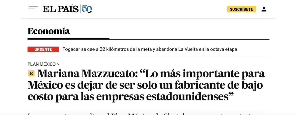 MazzucatoM's tweet photo. Great to speak to Sonia Corona for @elpaismexico about our new report, “State Transformation for Plan México" on how #PlanMéxico can be implemented. Links in replies. https://t.co/BCLp7cRCZT