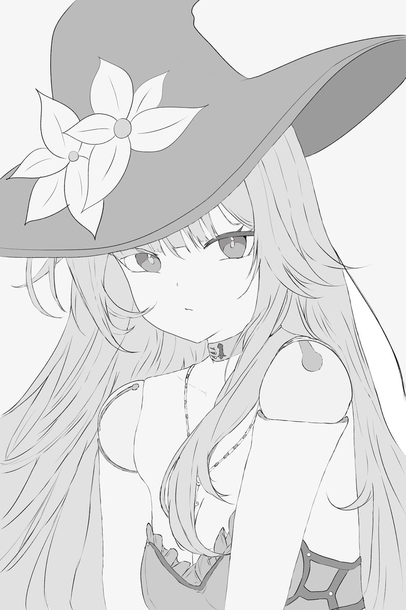 Nepimeshi's tweet photo. Herta line art ✨WIP

#HonkaiStarRail #Herta https://t.co/djRaSwXo6M