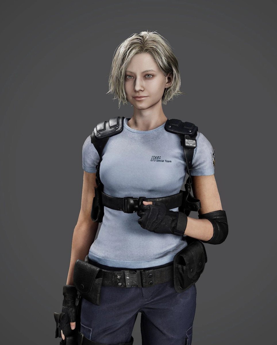 DeanGagaKennedy's tweet photo. Why didn't Capcom give Grace Ashcroft a alt S.T.A.R.S uniform https://t.co/r5JzfmQowI
