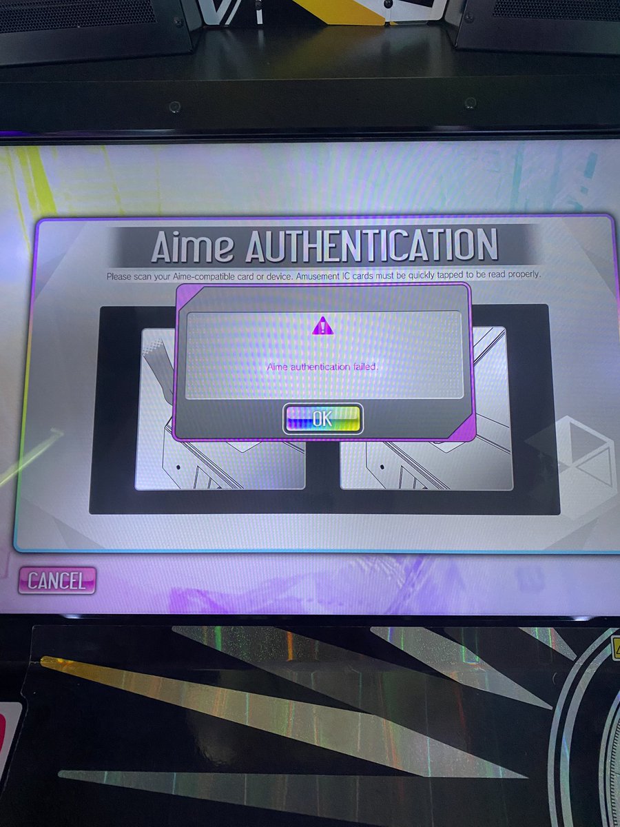dancemaniax's tweet photo. No Aime could be used in this machine… 🥲 

But I can still play this game for the amazing music!!! 

#crossbeats #クロスビーツ https://t.co/jMfl9KoUB5