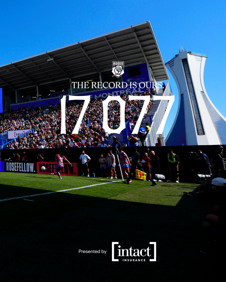 rosesmtlfc's tweet photo. MONTRÉAL 🤝 LE SPORT FÉMININ 

MONTREAL LOVES WOMEN'S SPORTS 💙

Match présenté par @IntactAssurance https://t.co/nMuGrL3MRf