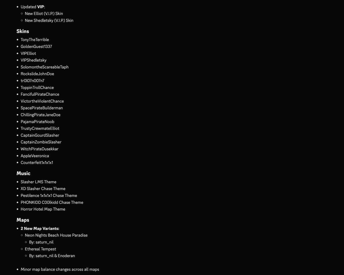 Forsaken_News's tweet photo. 🚨News🚨

Here's the patch notes for Patch 5.1.0 | SUMMER GAMES WEEK 1!

📢This information comes from the Official Forsaken Server.📢

#Forsaken #forsakenroblox https://t.co/pkVwPXo8CK