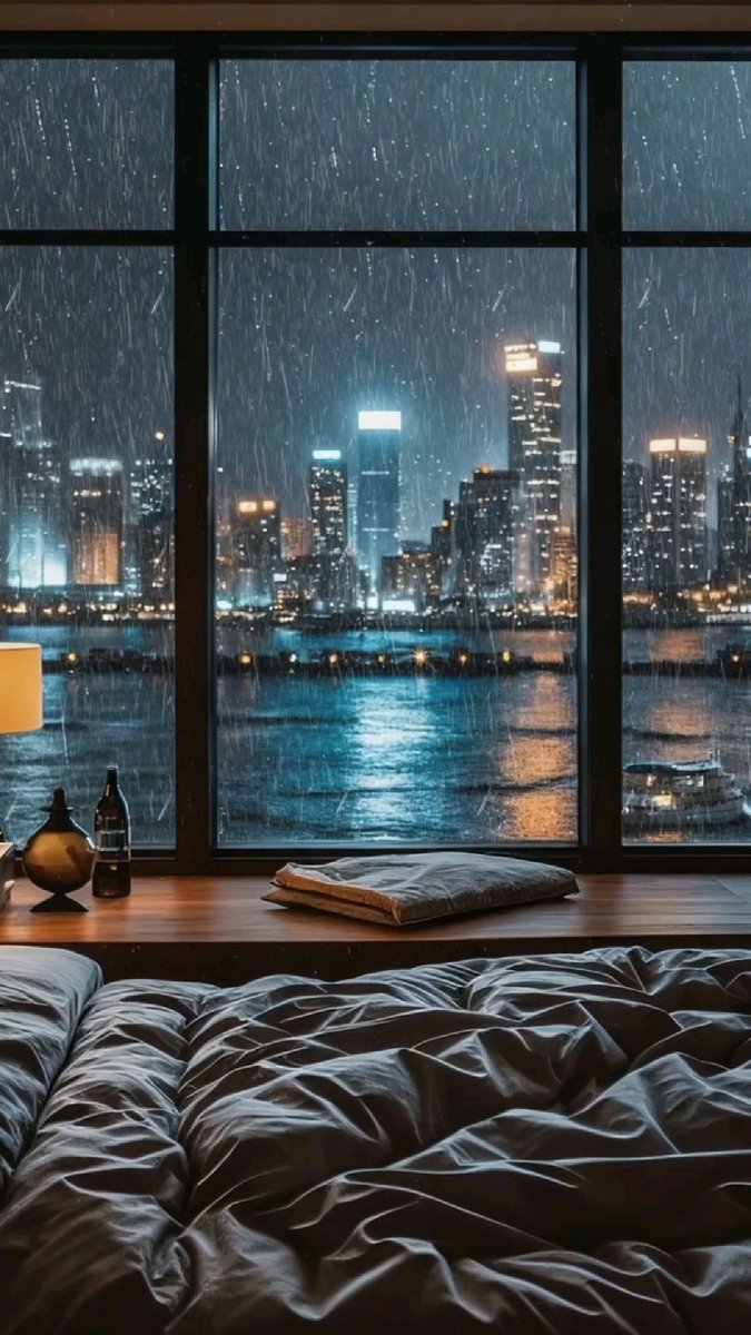 Apzu94's tweet photo. Just sat by the window watching raindrops streak down. Quiet, soft calm settling over me today. https://t.co/LCYz1xOJUN