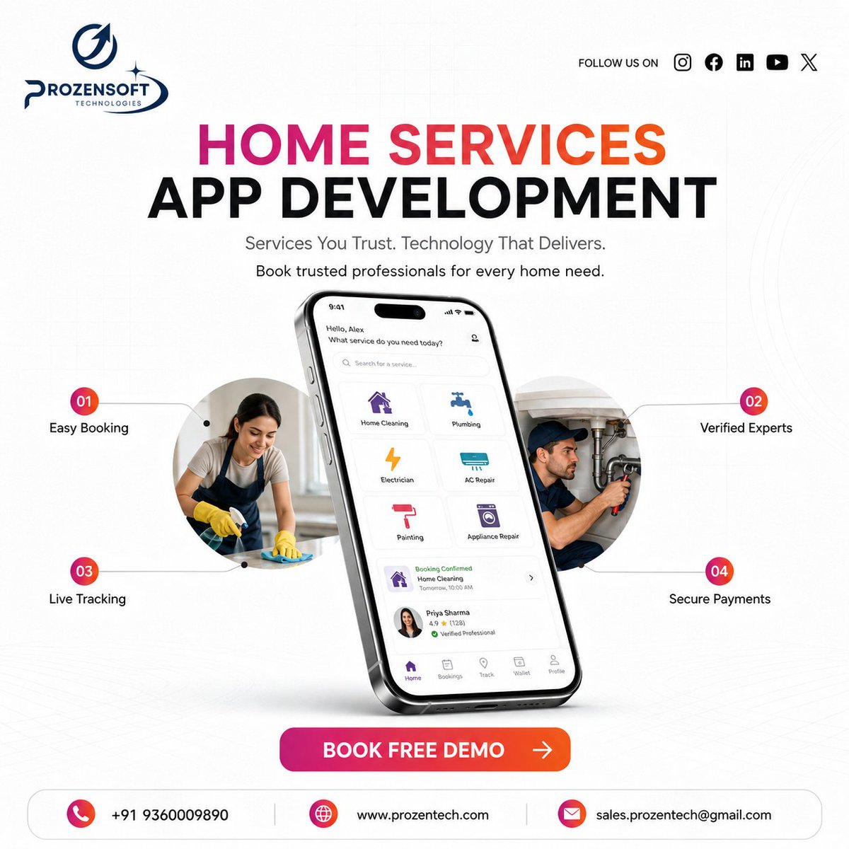 Prozensoft2025's tweet photo. 🏠 Build smarter home service experiences with a powerful Home Services App.

📲 https://t.co/3X5C2wEiB8
🌐 https://t.co/1xTi4wk8M6

#HomeServicesApp #AppDevelopment #OnDemandApp #MobileAppDevelopment #ProzensoftTechnologies https://t.co/nDLwQLXsZC