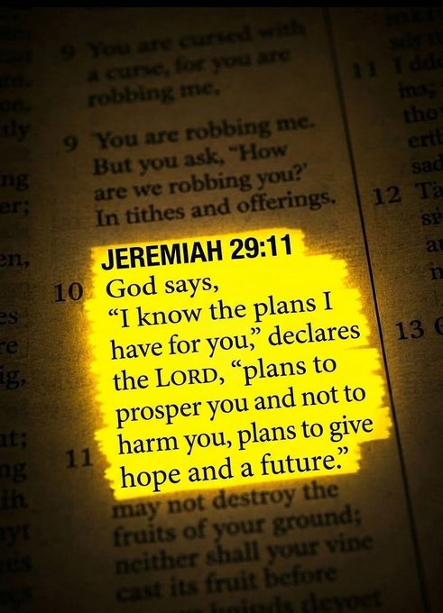 Oh_DearLord_'s tweet photo. Jeremiah 29:11 https://t.co/XkCXqaBGjD