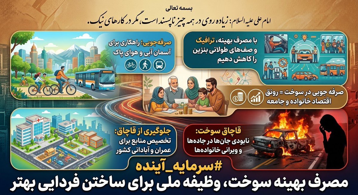 nezerei59868's tweet photo. یکی از مؤثرترین راه های صرفه جویی در مصرف سوخت اصلاح سبک رانندگی است بسیاری از افراد بدون آن که متوجه باشند با‌ عادات نادرست هنگام رانندگی‌ باعث مصرف بیشتر سوخت می شوند.

#سرمایه_آینده https://t.co/vTUFOaaVJg