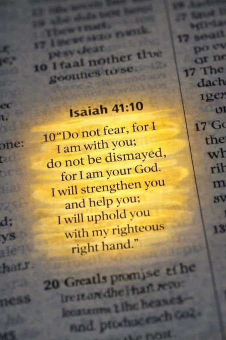 Oh_DearLord_'s tweet photo. Isaiah 41:10 https://t.co/ijVkPVyoPr