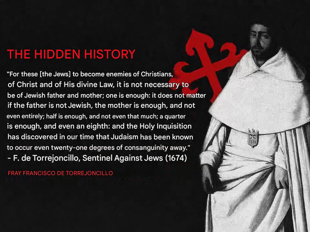 Justadude4fd's tweet photo. A solution: Strictly racial anti-Semitism or Inquisitorial-Catholic style anti-Semitism?

"A small percentage of Jewish blood suffices for a Christian man to be a secret fanatical Jew who gives his life for this dark cause."

para 25 https://t.co/RmSKMwcbRX https://t.co/mf0ECvZnn3