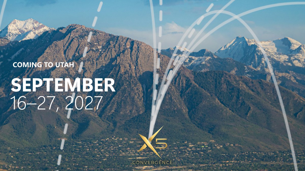 x5convergence's tweet photo. Built in the Intermountain West. Connected to the world.

Sept 16–27, 2027 — Utah's Wasatch Front becomes a meeting place for the creators, builders, and leaders shaping our shared future.

🔗 https://t.co/zShmpJWdd4

#X5Convergence #WasatchFront https://t.co/3B1mJlW7DD