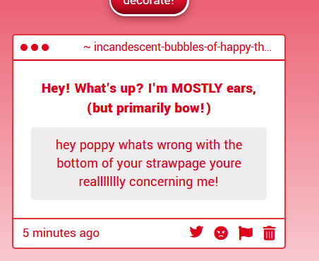S0daPoppy's tweet photo. Huh? I don't know what you're talking about. 

I guess the colors start to get duller once you scroll to the bottom, but other than that... looks normal to me!

But hey, on the bright side, a little color variation never hurt anyone! it adds character. https://t.co/JcVXeXpxZ5