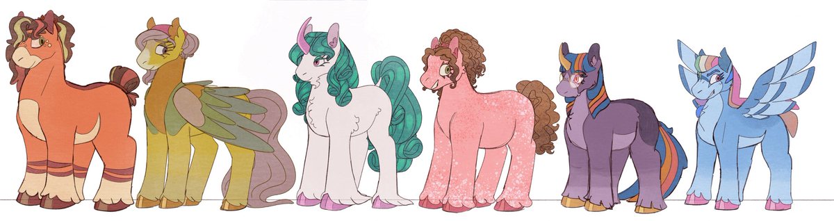 punchSkunk's tweet photo. in honor of all the Green Rarity content, here’s my mane six redesigns from 2024 https://t.co/8GW65jOgwU
