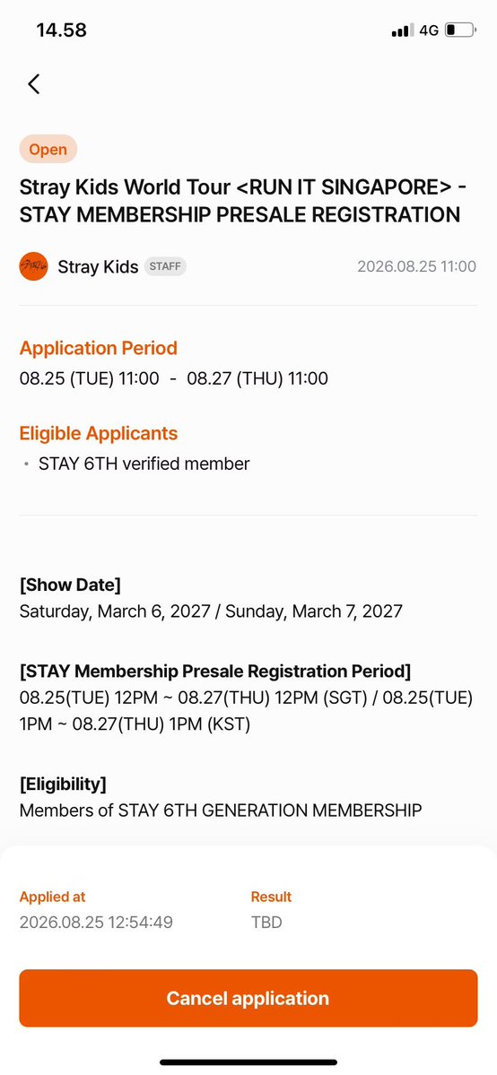 sluaxsy's tweet photo. [want to rent]

Stray Kids "RUN IT" STAY 6기 FANS Membership Presale Code

✅ Bangkok
✅ Singapore 

150.000 
1 code 1 account ❌NO SHARING❌

💰wise or ina bank only
DM

t. world tour asia sg skz bangchan lee know changbin hyunjin han felix seungmin i.n https://t.co/ewcMk4q9gM