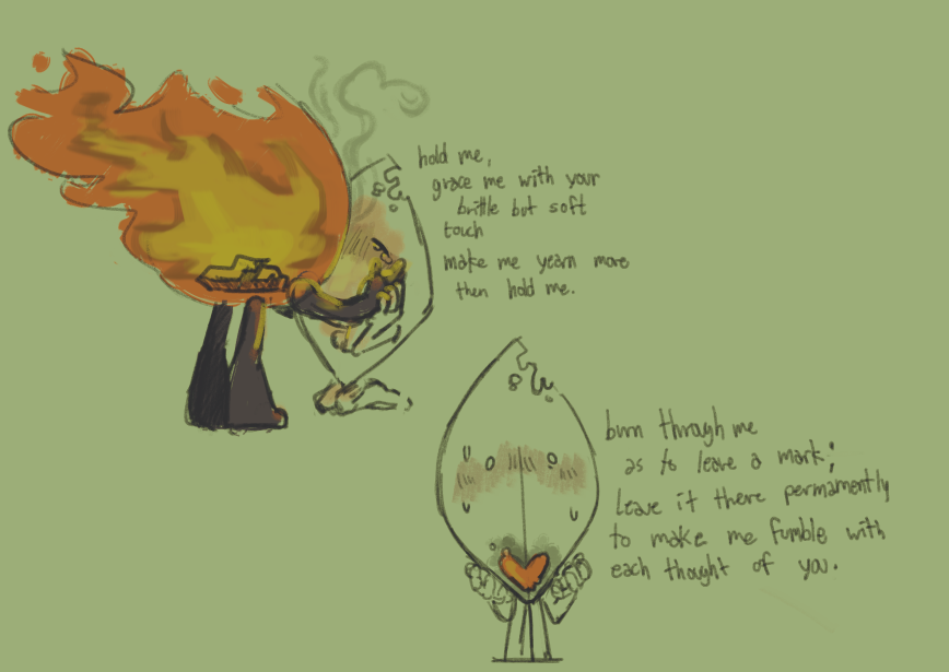 Jacklyn_LU's tweet photo. i need to live up to my name of being a big fan of fireafy so have this old doodle of them weeks back kaykay 

#jacklynlu #osc #leafybfdi #ifuckingcantstandthem #fireafy https://t.co/UbIrdWlNI4