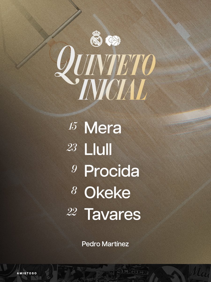RMBaloncesto's tweet photo. 📋 ¡Nuestro quinteto inicial para el partido amistoso vs @CBBreogan! https://t.co/squCkGcd4G