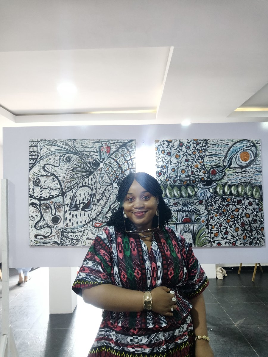 nneamaka_orji's tweet photo. I was invited to exhibit a few of my works in Abuja. This is my first exhibition in Abuja, and I’m looking forward to many more exhibitions, including solo exhibitions, in the near future. https://t.co/nUGNV2c9bd