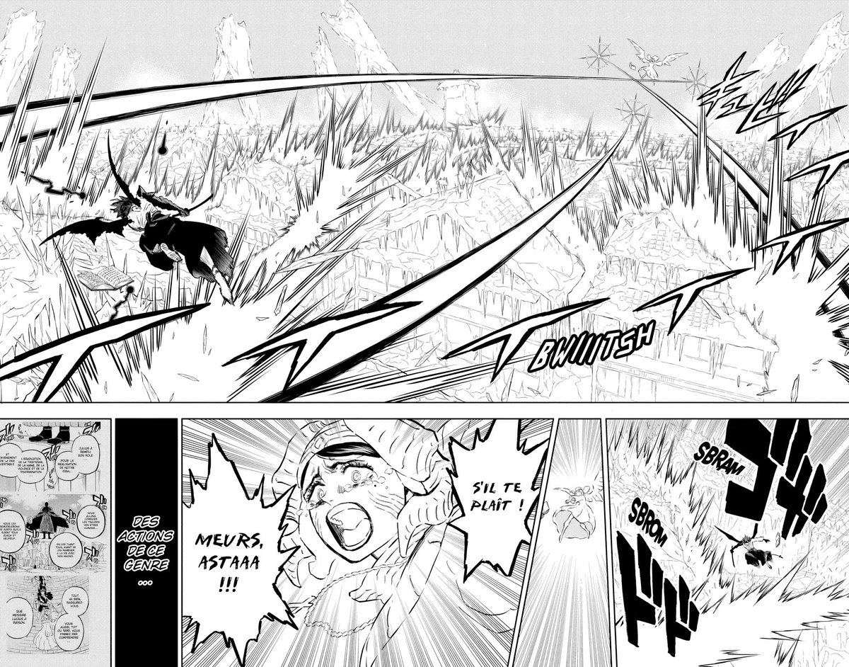 BCloverActuFR's tweet photo. ‼️ SPOIL BLACK CLOVER #BCSpoilers ‼️

L’une des choses les plus CRUELLES avec les PALADINS de LUCIUS, c’est que ce n’est même pas un véritable LAVAGE DE CERVEAU.

C’est simplement l’idée que LUCIUS A RAISON qui prime sur tout le reste. SŒUR LILY est donc restée elle-même, ses SOUVENIRS et son AFFECTION envers ASTA sont toujours présents.

Imaginez donc l’horreur pour LILY : être consciente de ses sentiments envers son petit frère, ne pas vouloir lui faire de mal… tout en étant convaincu qu’elle doit le tuer pour "L’avènement d’un monde heureux".

LITTÉRALEMENT L’ENFER