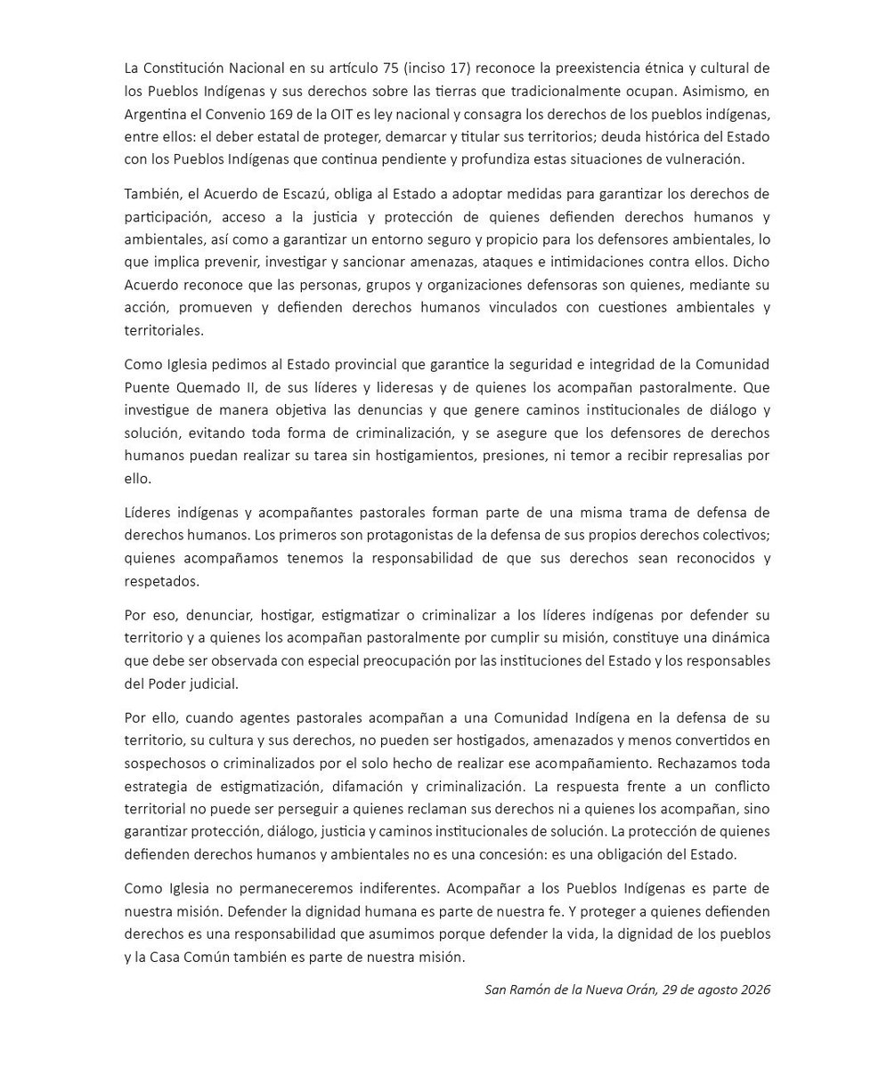 ENDEPANACIONAL's tweet photo. LA IGLESIA ACOMPAÑA Y DEFIENDE LA VIDA, EL TERRITORIO Y LA DIGNIDAD
#ArgentinaPluriétnica
#Diversidad #Respeto #Justicia #PueblosIndígenas #ENDEPA
https://t.co/MNj42eEYH2 https://t.co/ybxPubz0tA