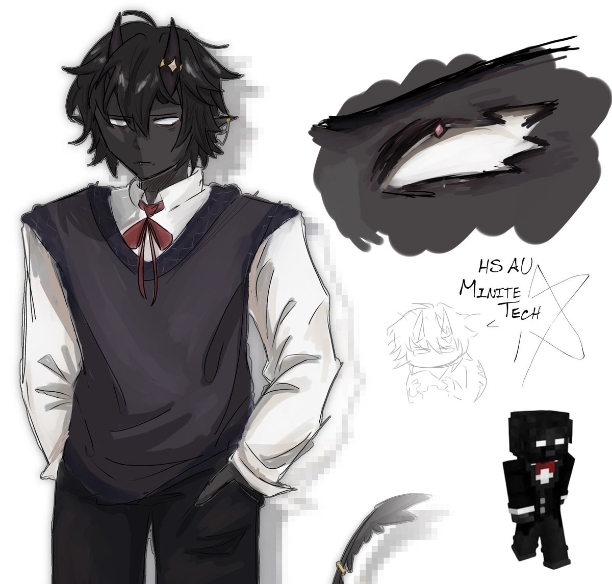 sigmackubick's tweet photo. High school AU minutetech! #unstableuniverse #minutetech https://t.co/kB79PhKMWO
