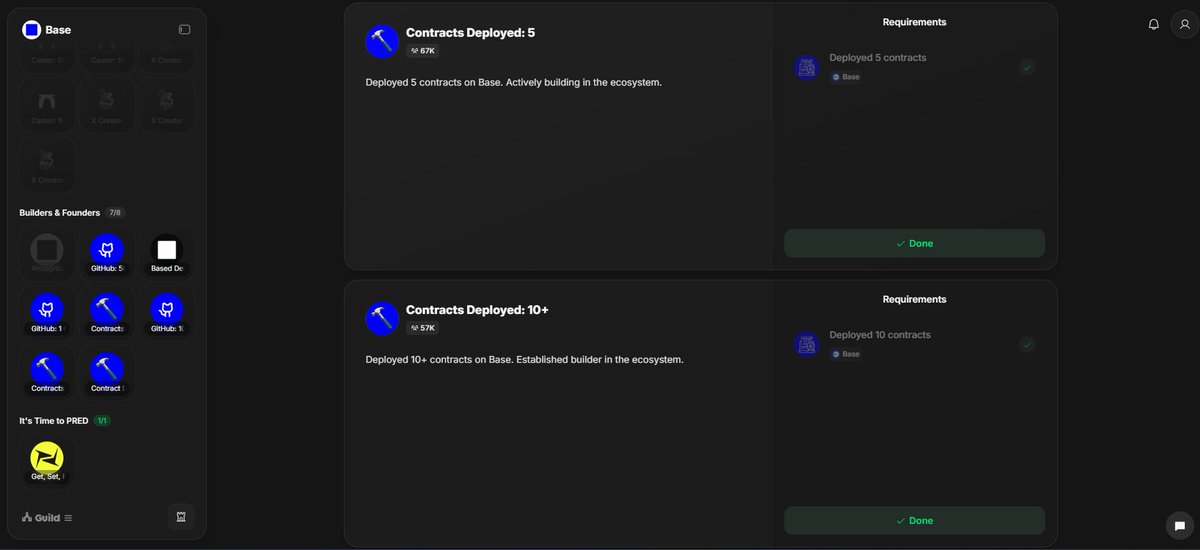 0xCryptoRaja's tweet photo. Builder mindset: build first, wait later. 🛠️🔵

I’ve completed the Guild builder tasks, and there’s only one requirement left: being followed by @jessepollak or @base on X.

The build is done. Now just waiting for the final check. 👀 https://t.co/INbTVtLt8t