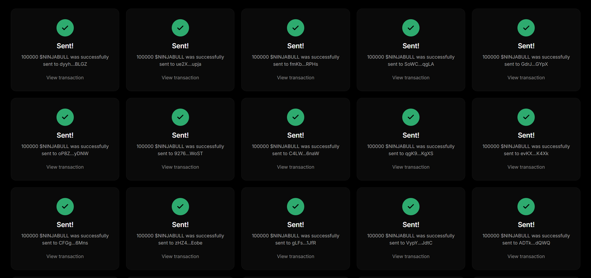 NinjaBullSol's tweet photo. 🎁 Claim 100,000 $NINJABULL !

Early supporters get rewarded.

💬 Drop your $SOL wallet address below.

✅ Follow @NinjaBullSol 
🔁 Like &amp; RT PINNED post

⏳ Limited allocations available.

🌐 Buy the Presale:
https://t.co/suO7v5bTlh https://t.co/QxciUN0ioE