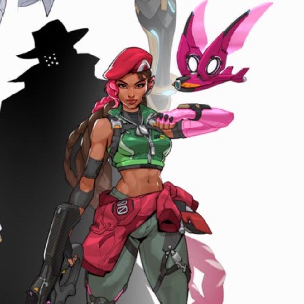 ThatoneQueen3's tweet photo. I’m not buying the propaganda that Sierra is a uniquely boring character for OVERWATCH https://t.co/d46FeV1N8Q